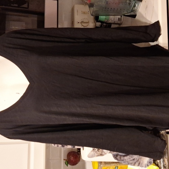 Womens Sonoma solid black long sleeve plus size everyday tee 4X - Picture 1 of 3